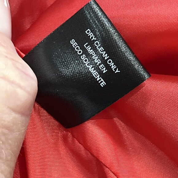 Tahari ASL Blazer Womens 8 Radiant Red Crepe Jacket Structured Office Career - Picture 7 of 11